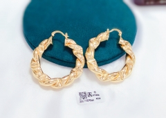 Double spiral gold earrings