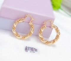 Double twist hoop earrings