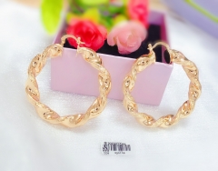 Braided Curl  Gold Earrings