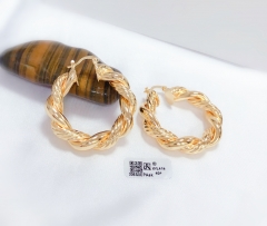 Double spiral gold earrings