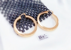 Arc glossy style earrings