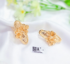 Irregular gold hollow earrings