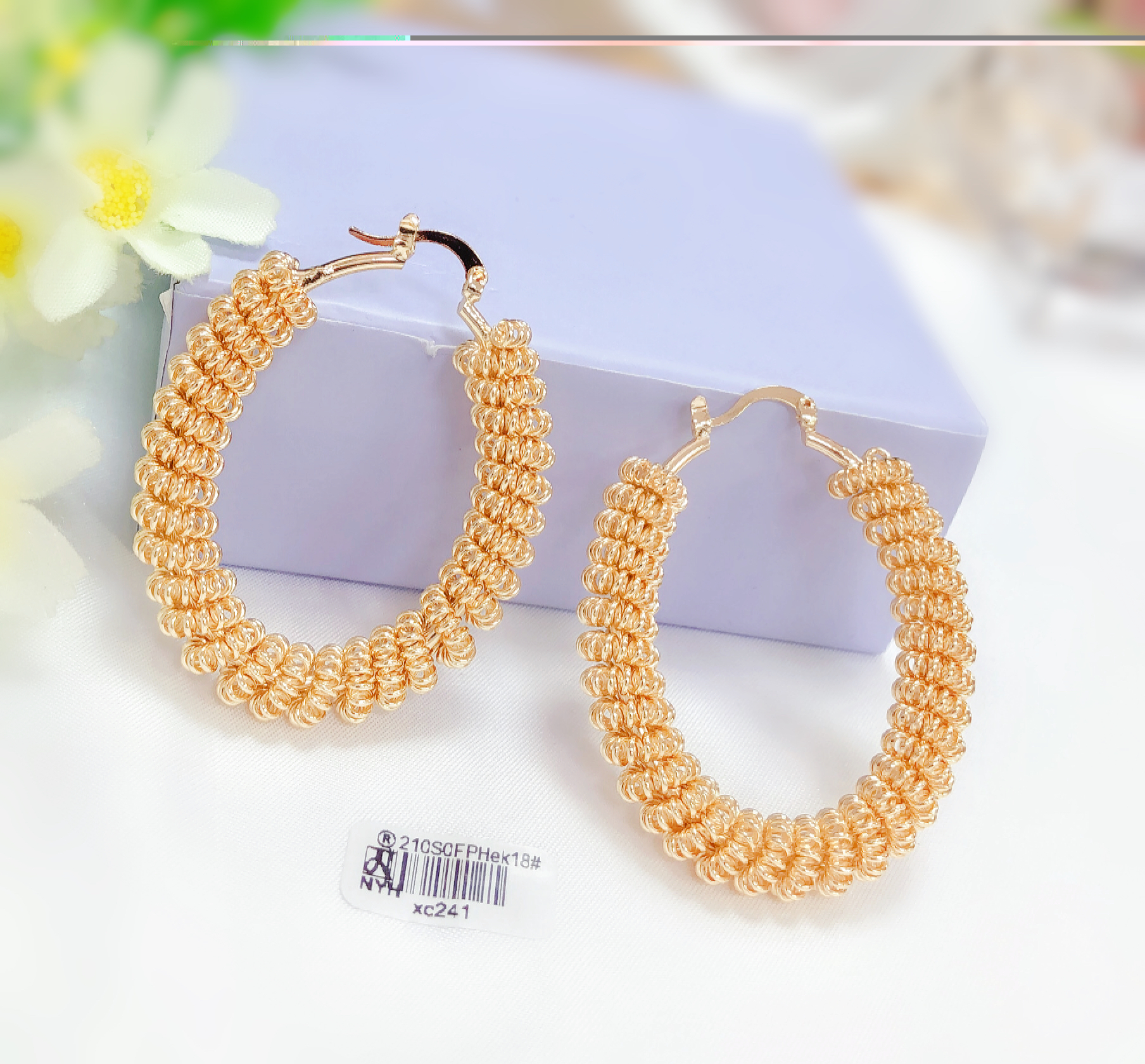 Handmade gold earrings