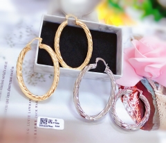 Gold/silver polished earrings