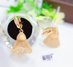 Hollow bell shape pendant earrings