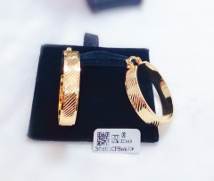 Gold polished earrings