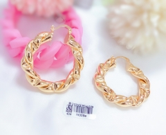 Double twist hoop earrings