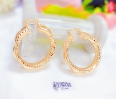 Gold glossy earring