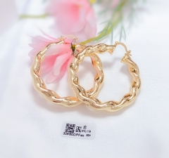 Double spiral gold earrings