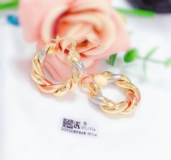 Twist curl polishing earrings