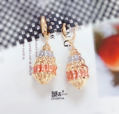 Irregular oil painting earrings