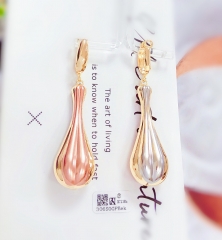 Water drop shape polishing earring