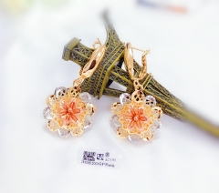 Hollow flower gorgeous earrings