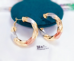 Twist curl colorful earring