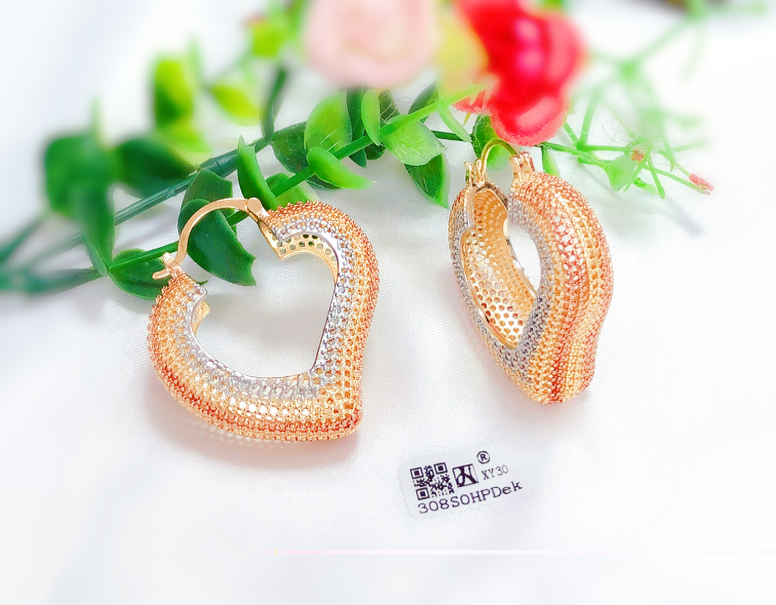 Heart-shaped earrings