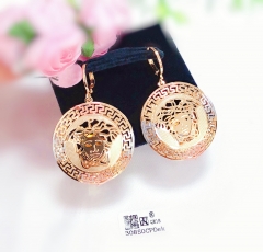 Classic hollow oil  painting earrings