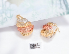 Hollow colorful earring