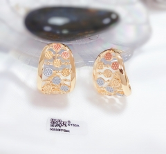 Irregular hollow earring