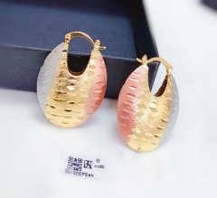 Oil painting color matching earrings