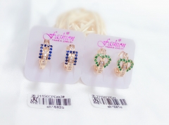 Blue and Green Zirconia Fine Earrings