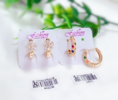 Artificial gemstone earrings