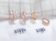 White zircon popular style earrings