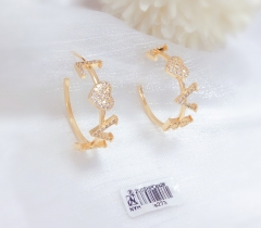 Gold/silver  love letter earrings