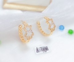 Gold irregular big earrings