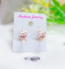 Irregular oil  painting earrings