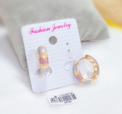 Simple oil painting earring