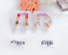 Artificial gemstone exquisite earrings