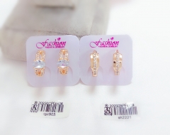 Artificial gemstone  gold earring