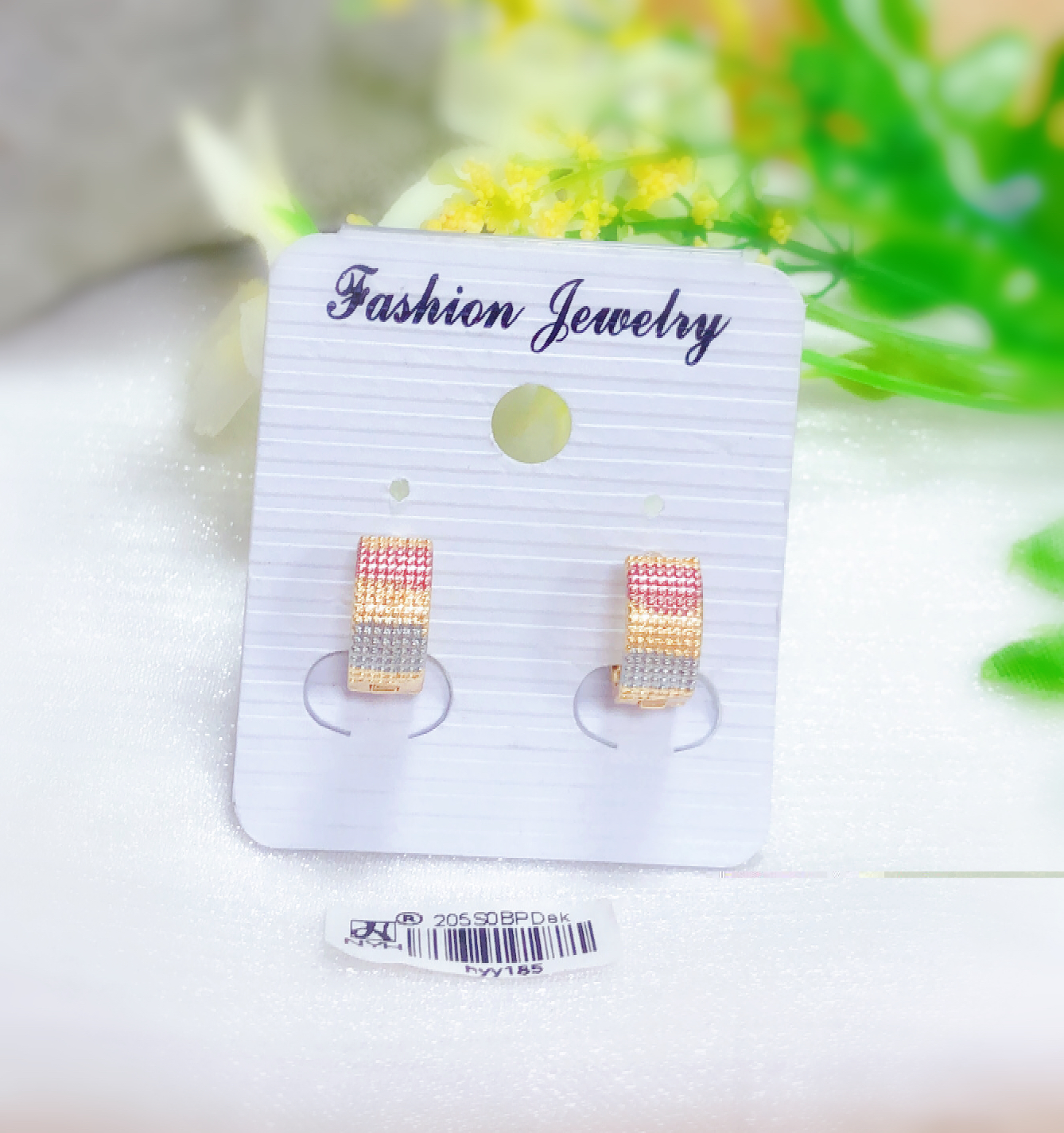 Simple oil painting earring