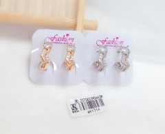 Irregular artificial gemstone earrings