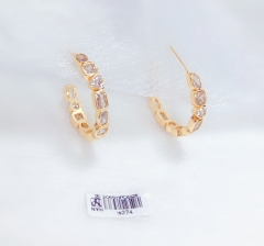 Gold irregular big earrings