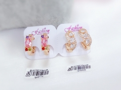 Colorful Zircon gold Earring