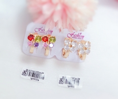 Artificial gemstone exquisite earrings