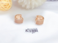 Full  zircon gold earrings