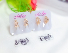 Irregular gold earrings