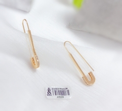 Trendy Gold  Zircon Geometric Stud Earring