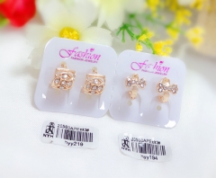 Artificial gemstone exquisite earrings