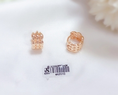 Glossy style gold earrings