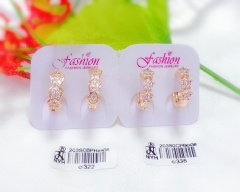 Gold style zircon earrings