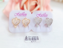 Full zircon heart style earring