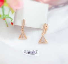 Triangle shape gold earrings