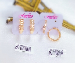 Gold style bright earrings