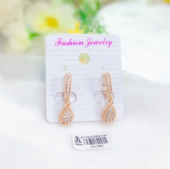 Teardrop Shape Gold Earrings