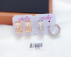 Irregular gold/silver earrings