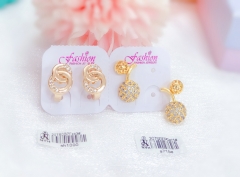 Irregular gold earrings