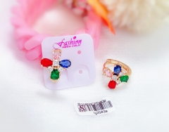 Colorful Zircon  Earring